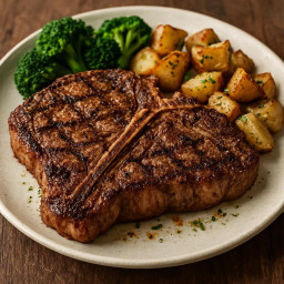 Entree: United States – New York – Classic Grilled Porterhouse Steak recipe