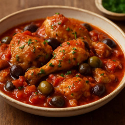 Entree: Italy – Pollo alla Cacciatora (Hunter-style chicken) recipe