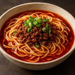 Entree: China – Sichuan – 担担面 ➤ Dandan mian (Dandan noodles (spicy Sichuan pork noodles)) recipe