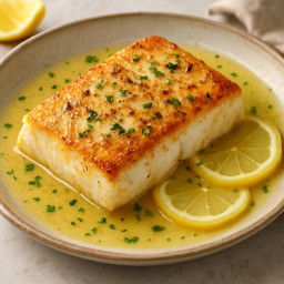 Entree: United States – Pacific Northwest – Pan-Seared Halibut with Lemon-Butter Sauce recipe