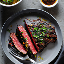 Entrée: United States – Grilled Flat Iron Steak recipe