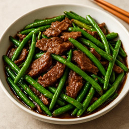 Entree: China – 牛肉炒四季豆 ➤ Niúròu chǎo sìjìdòu (Beef Stir-Fry with String Beans) recipe