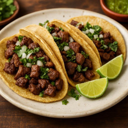 Entree: Mexico – Northern Mexico – Carne Asada Street Tacos (Grilled steak street tacos) recipe