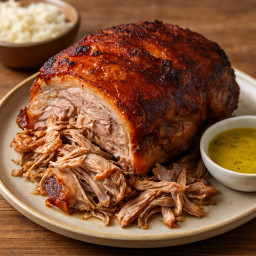 Entree: Puerto Rico – Pernil (Puerto Rican Roast Pork Shoulder) (Roast pork shoulder) recipe