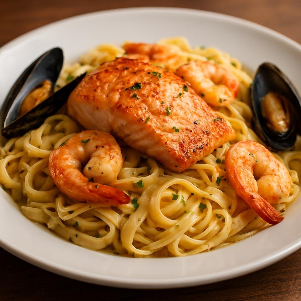 Entree: United States – Alaska – Alaskan Seafood Pasta recipe
