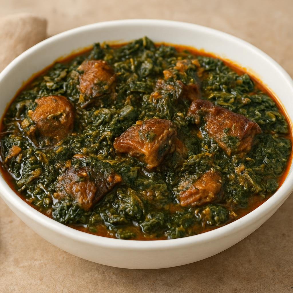 Entree: Nigeria – Calabar / Efik-Ibibio – Edikang Ikong (Efik Vegetable Soup) recipe