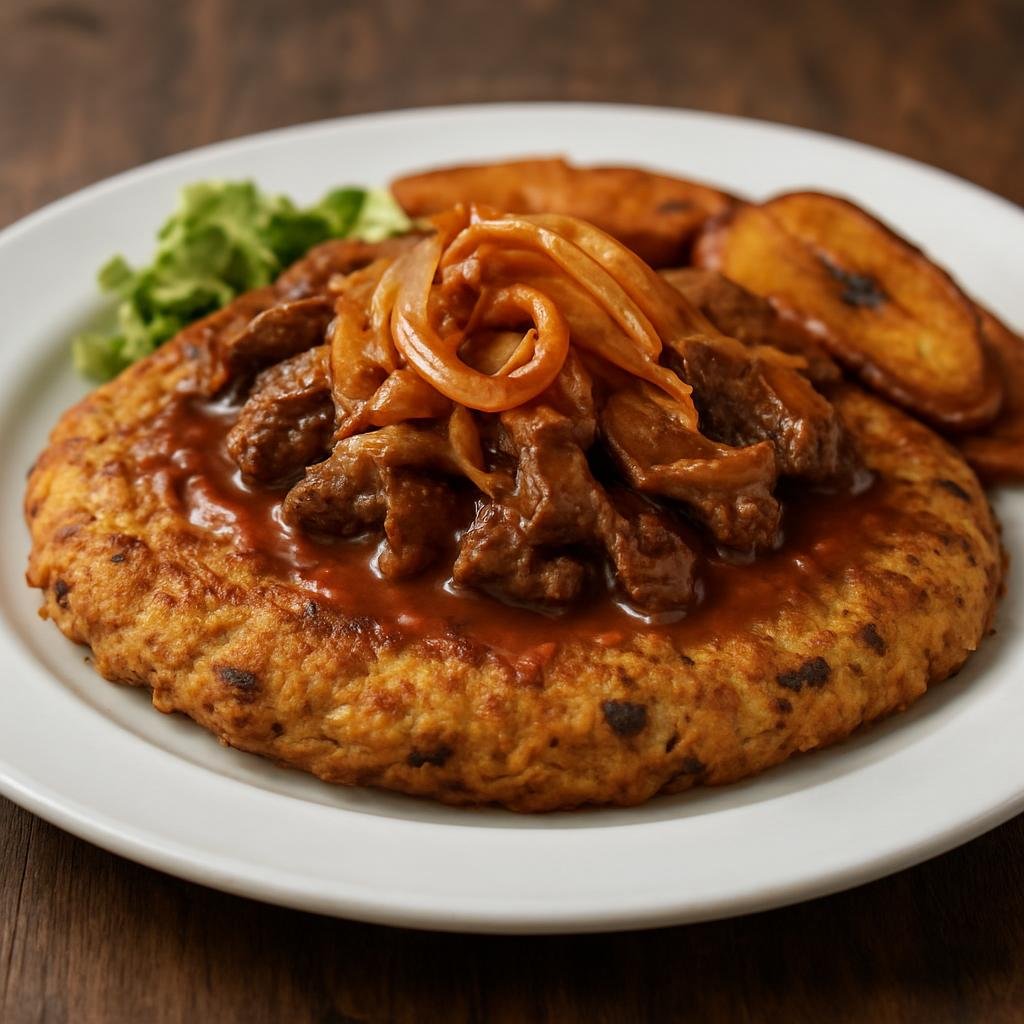 Entree: Peru – Afro-Peruvian – Tacu tacu (Rice and Bean Pancake) recipe