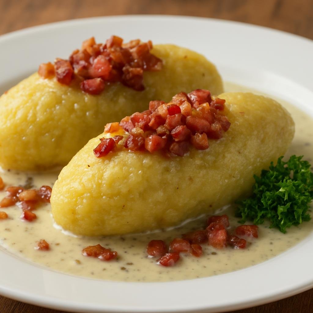 Entree: Lithuania – National Cuisine – Cepelinai (Zeppelin Potato Dumplings) recipe