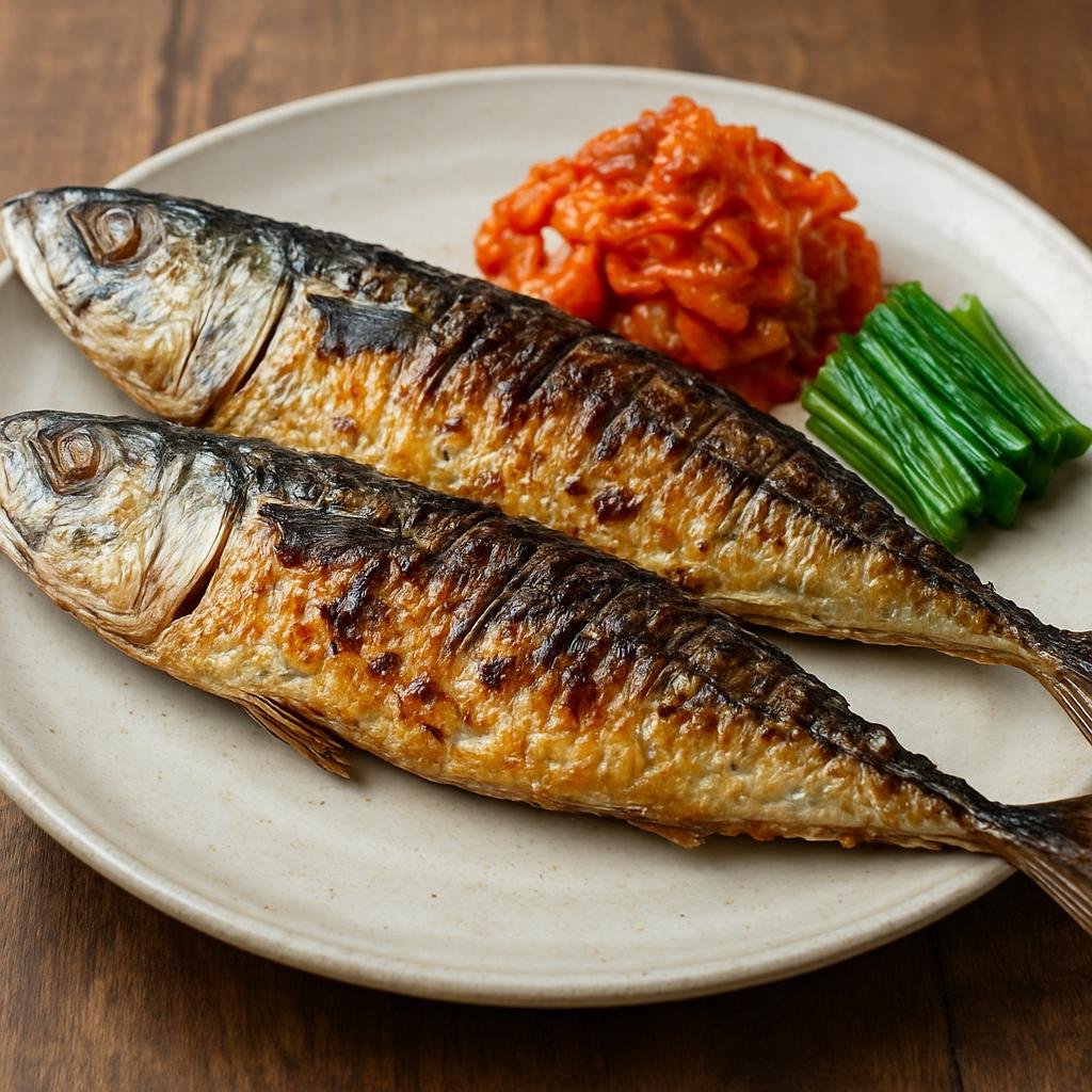 Entree: North Korea – North Korean Coastal Cuisine – 고등어구이 ➤ Godeungeo-gui (Grilled mackerel) recipe