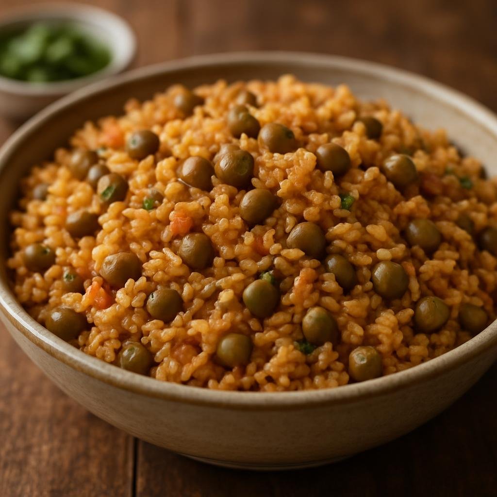 Entree: Puerto Rico – National Cuisine – Arroz con Gandules (Rice with Pigeon Peas) recipe