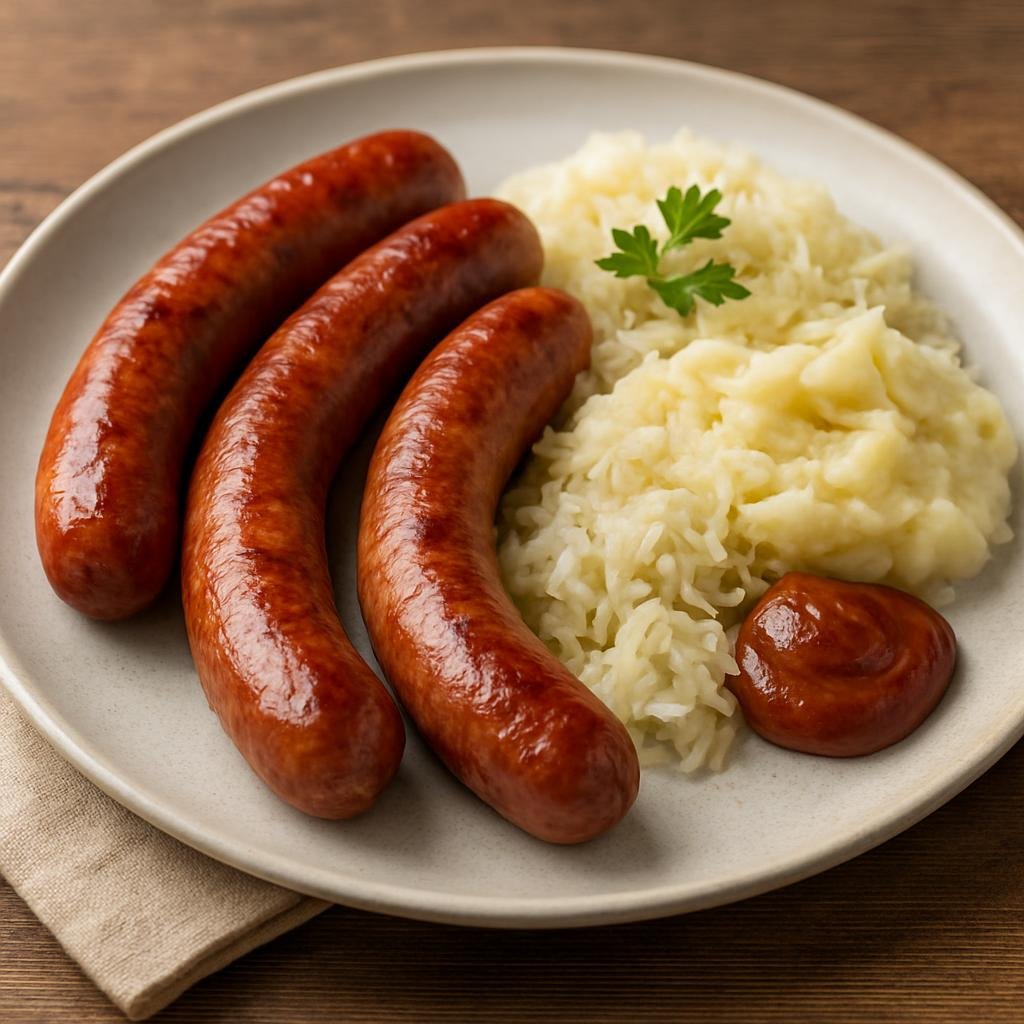 Entree: Slovenia – National Cuisine – Kranjska klobasa (Carniolan sausage) recipe