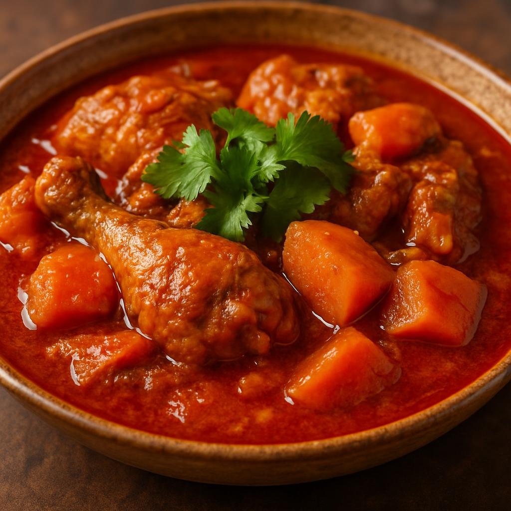 Entree: Angola – Muamba de Galinha (Chicken stew in palm oil) recipe