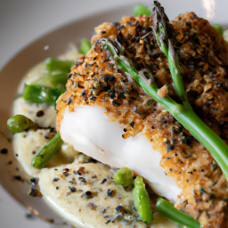 Entrée: United States – Herb-Crusted Halibut recipe