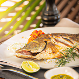 Entrée: United States – Grilled Red Snapper with Lemon and Herb Dressing recipe