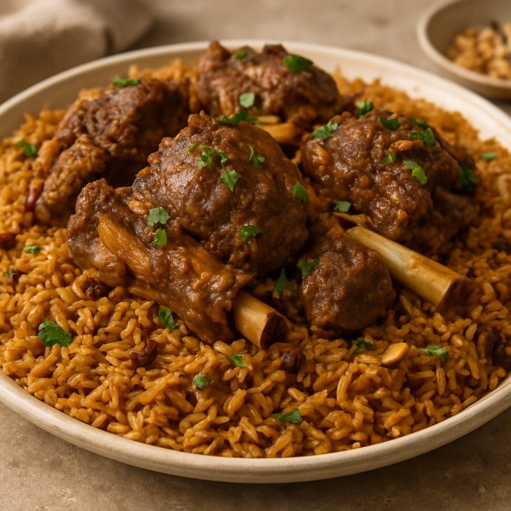 Entree: Yemen – كبسة ➤ Kabsa (Spiced rice with meat) recipe
