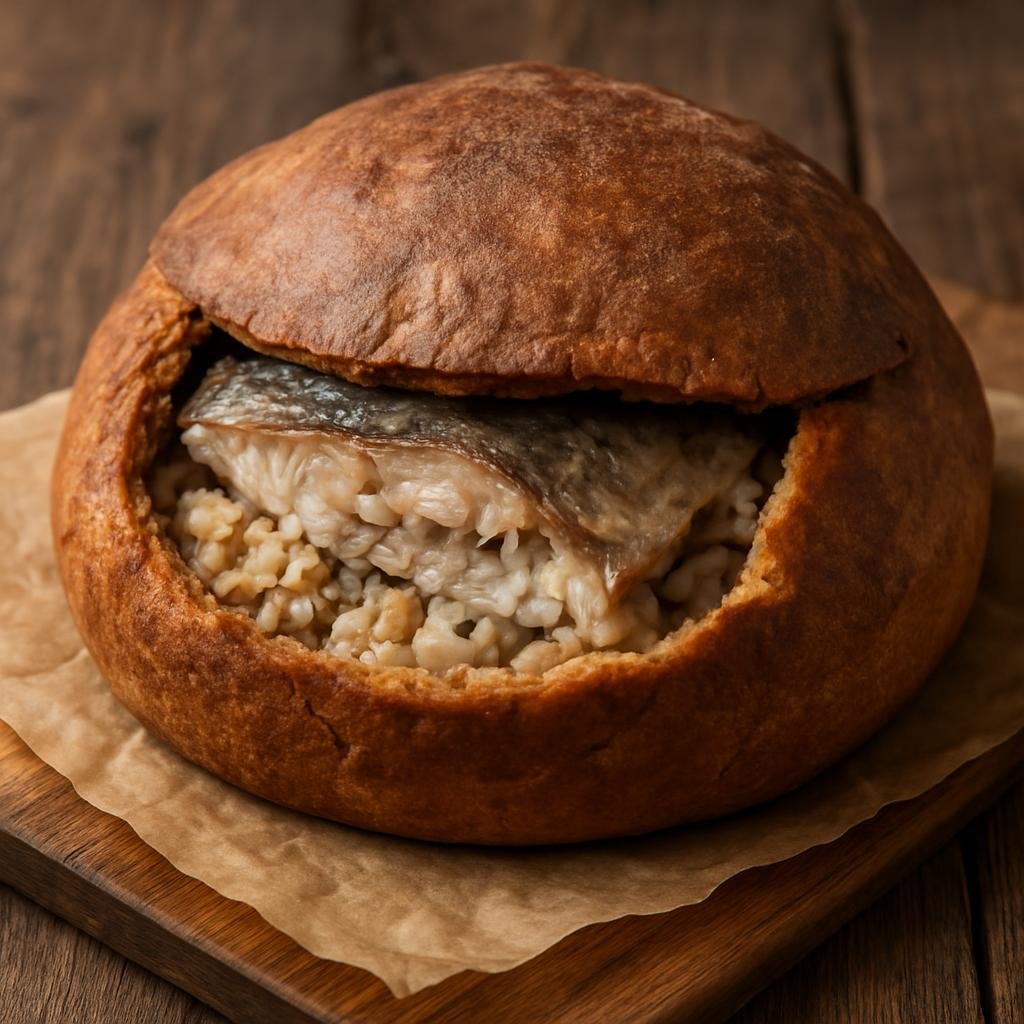 Entree: Finland – Central Culinary Region – Kalakukko (Fish pie baked in a rye crust) recipe