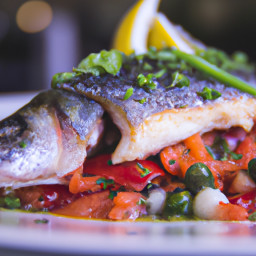 Entrée: United States – Mediterranean Baked Red Snapper recipe