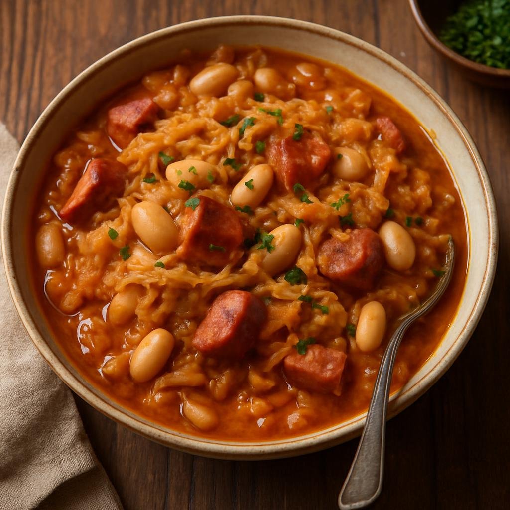Entree: Slovenia – National Cuisine – jota (sauerkraut and bean stew) recipe