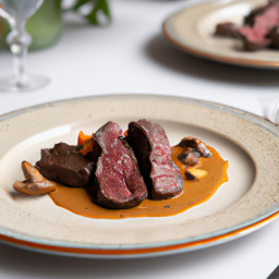 Entrée: United States – Venison Steak with Diane Sauce recipe