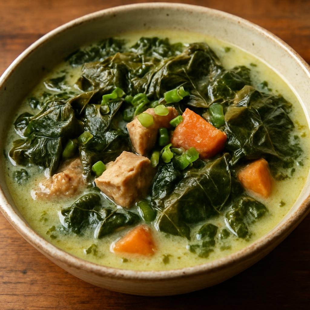Entree: Cook Islands – Central Culinary Region – Rukau (Taro Leaf Stew) recipe