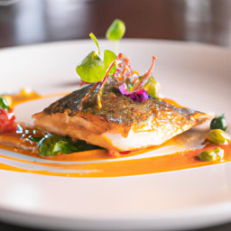 Entrée: United States – Pan-Seared Red Snapper with Tomato Caper Sauce recipe