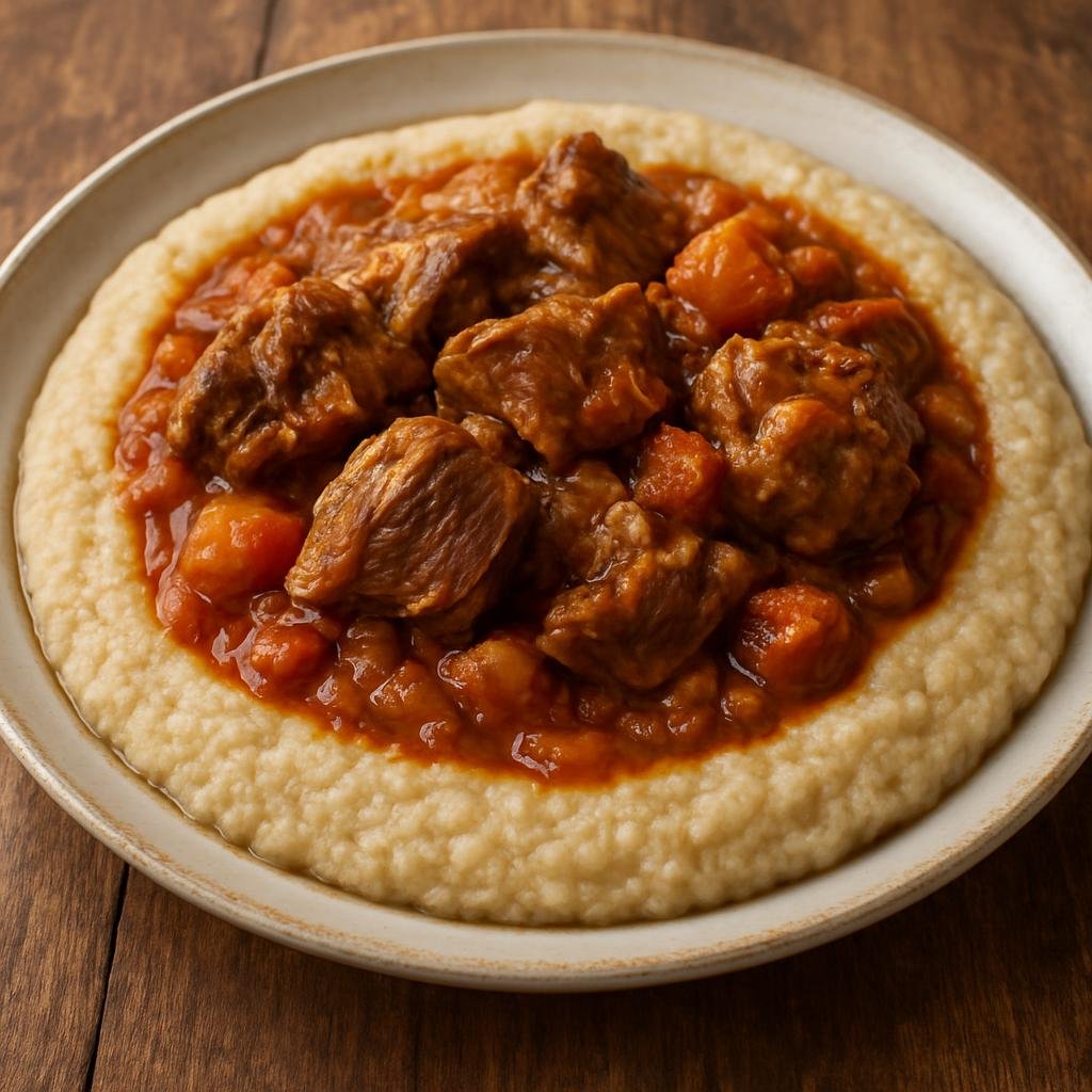 Entree: Libya – بزين ➤ Bazeen (Unleavened barley dough with lamb stew) recipe
