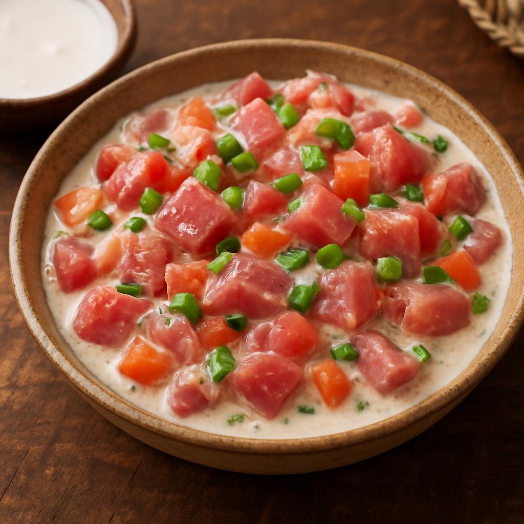 Entree: Samoa – Oka iʻa (Raw fish in coconut) recipe