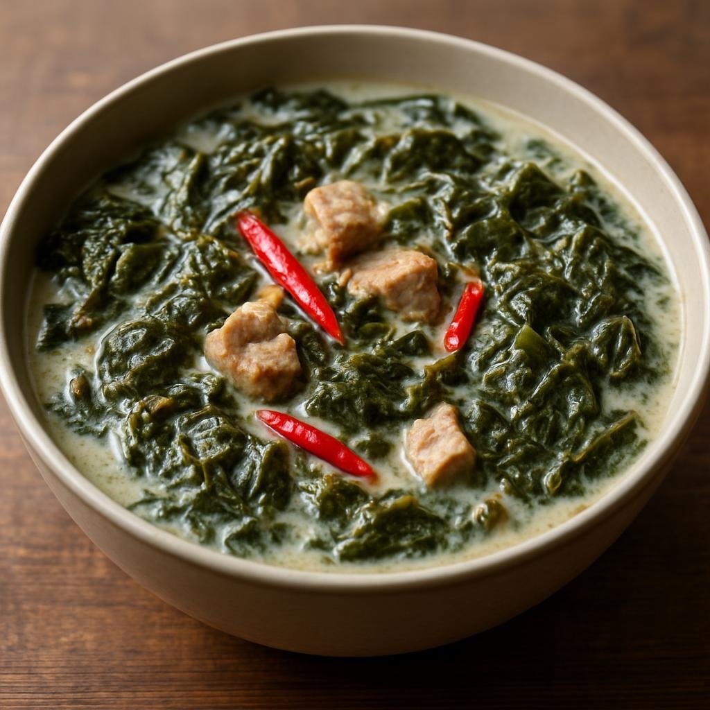 Entree: Philippines – Bicol – Pinangat (Taro leaves in coconut milk) recipe