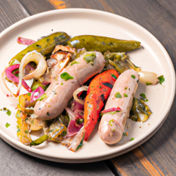 Entrée: United States – Spicy Sausage and Peppers recipe