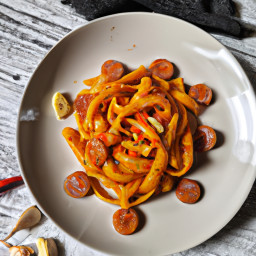 Entrée: United States – Spicy Sausage Pasta recipe