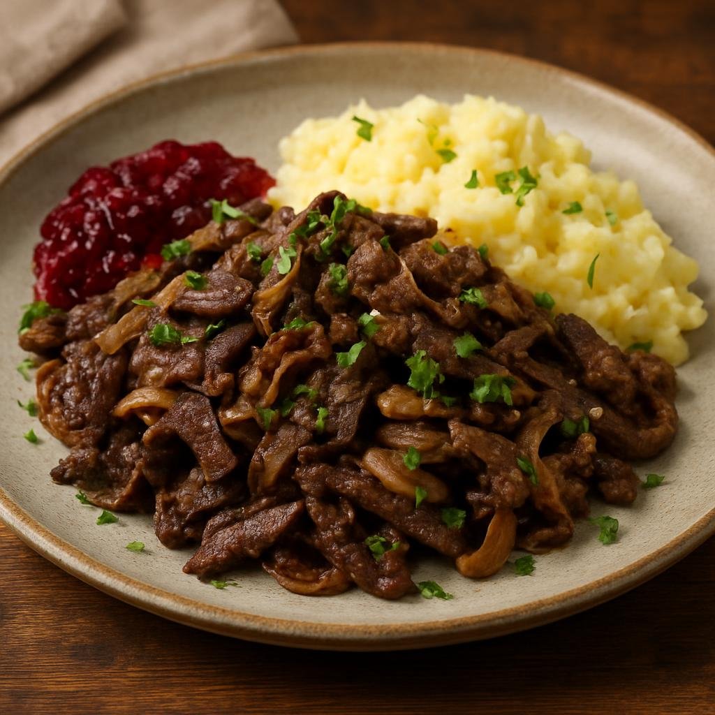 Entree: Sweden – Norrland / North Sweden – Renskav (Sautéed reindeer) recipe