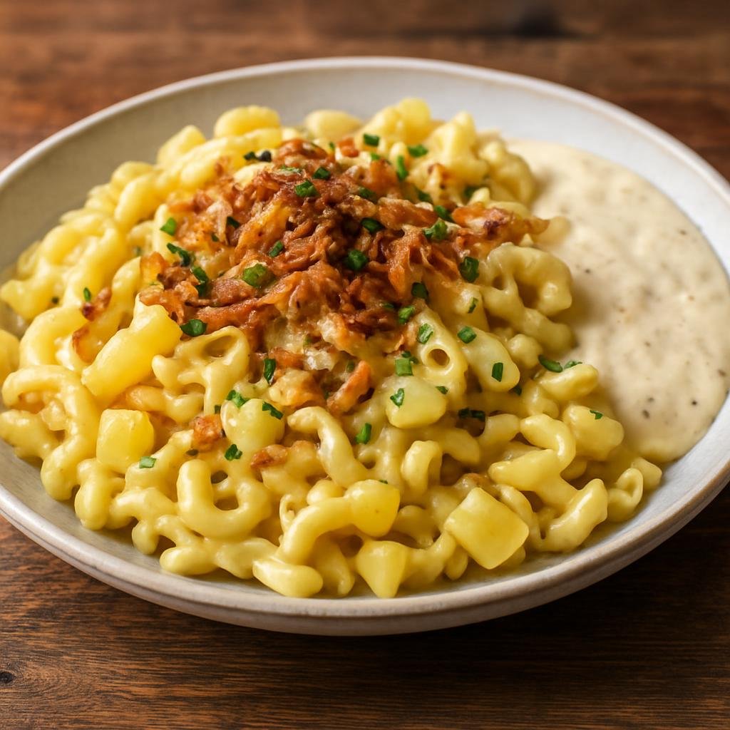 Entree: Switzerland – Alpine Switzerland – Älplermagronen (Alpine herdsman's macaroni) recipe