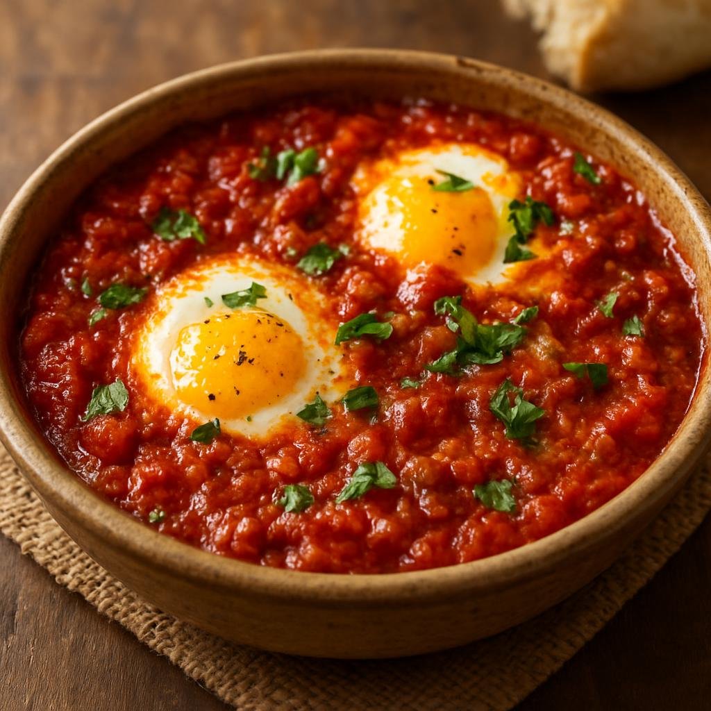 Entree: Tunisia – Djerba – عجة ➤ Ojja (Tunisian spicy tomato and egg stew) recipe