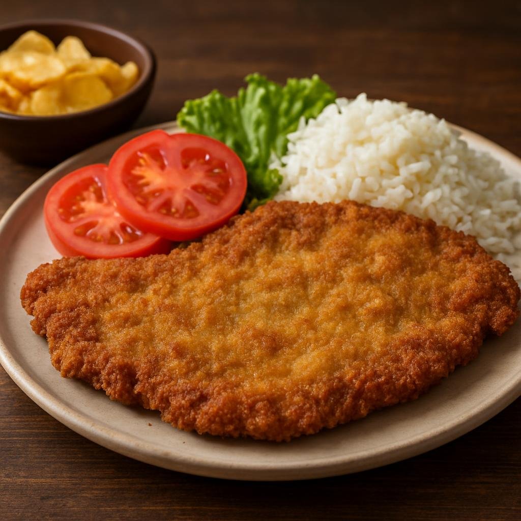 Entree: Paraguay – National Cuisine – Milanesa de Carne (Breaded beef cutlet) recipe