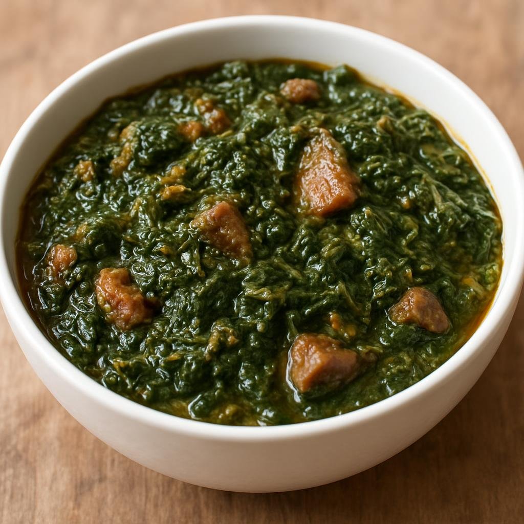 Entree: Republic of the Congo – National Cuisine – Fumbwa (Wild spinach stew) recipe
