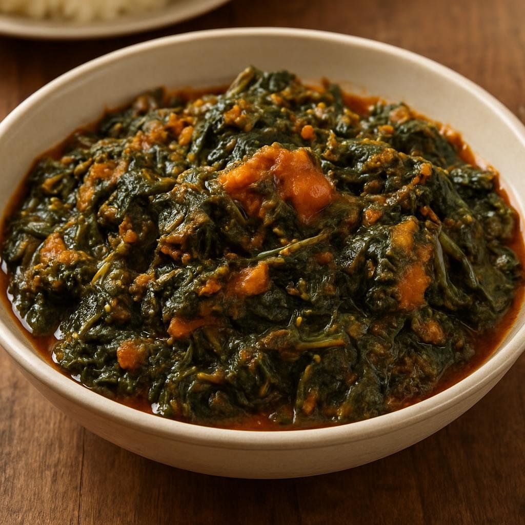 Entree: Sierra Leone – National Cuisine – Plasas (Cassava leaf stew) recipe