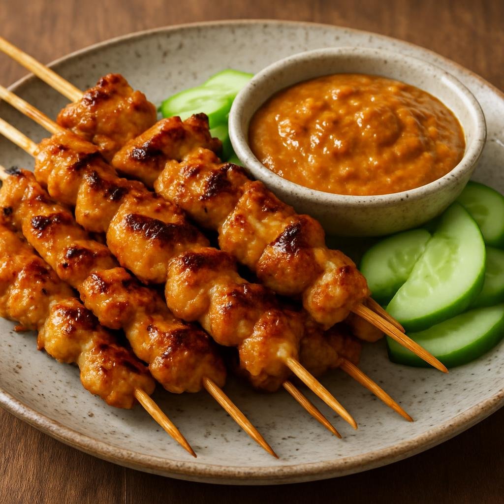 Entree: Christmas Island – Central Culinary Region – Sate Ayam (Skewered Grilled Chicken with Peanut Sauce) recipe