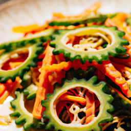 Entrée: China – 炒苦瓜 ▶ Chao Ku Gua (Bitter Melon and Carrot Stir-Fry) recipe