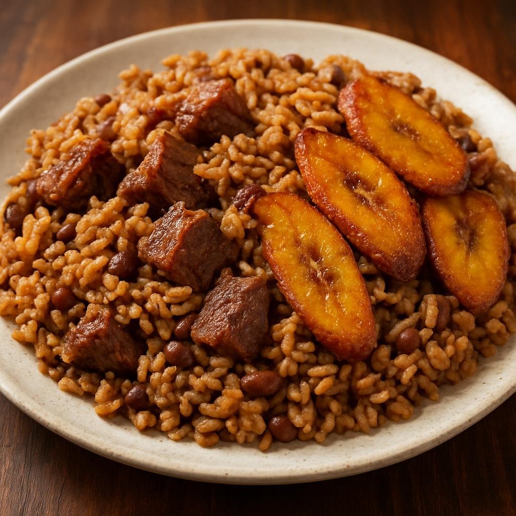 Entree: Saint Kitts and Nevis – Pelau (One-pot chicken and rice with pigeon peas) recipe
