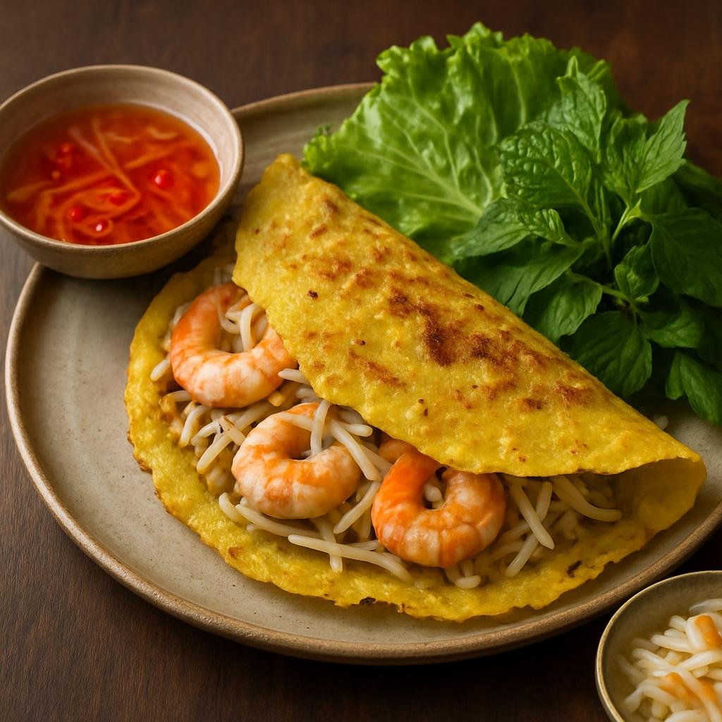 Entree: Vietnam – Central Vietnam – Bánh Xèo (sizzling pancake) recipe