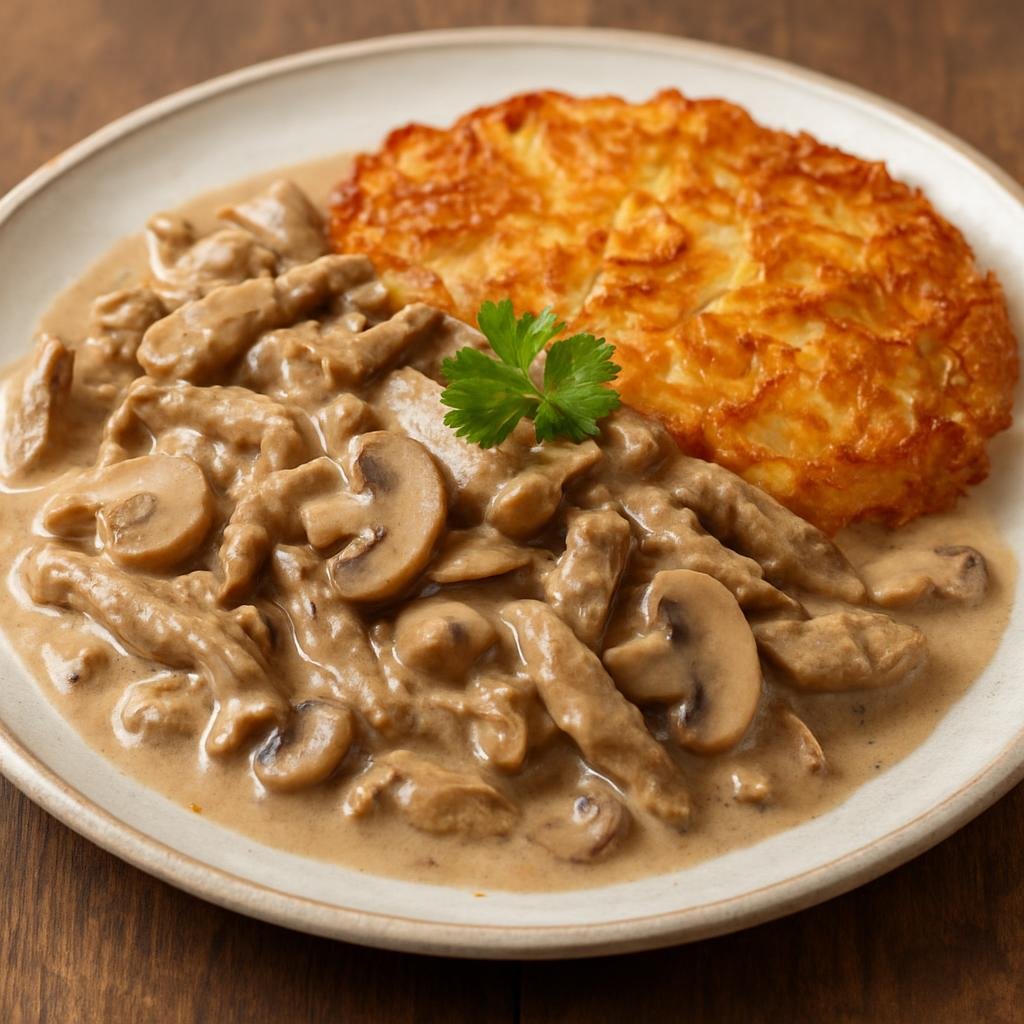 Entree: Switzerland – Alpine Switzerland – Zürcher Geschnetzeltes (Zürich-style sliced veal) recipe