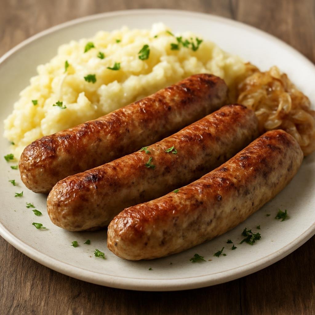 Entree: Lithuania – National Cuisine – Vėdarai (Potato and barley sausages made with grated potatoes, cooked barley, and pork, traditionally boiled and pan-fried) recipe