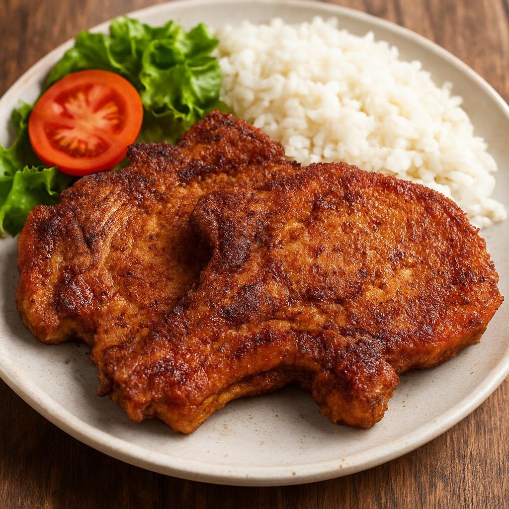 Entree: Puerto Rico – National Cuisine – Chuletas Fritas (Puerto Rican-style pan-fried seasoned pork chops) recipe