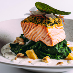 Entrée: Greece – Σολομός με Σπανάκι (Salmon with Spinach) recipe