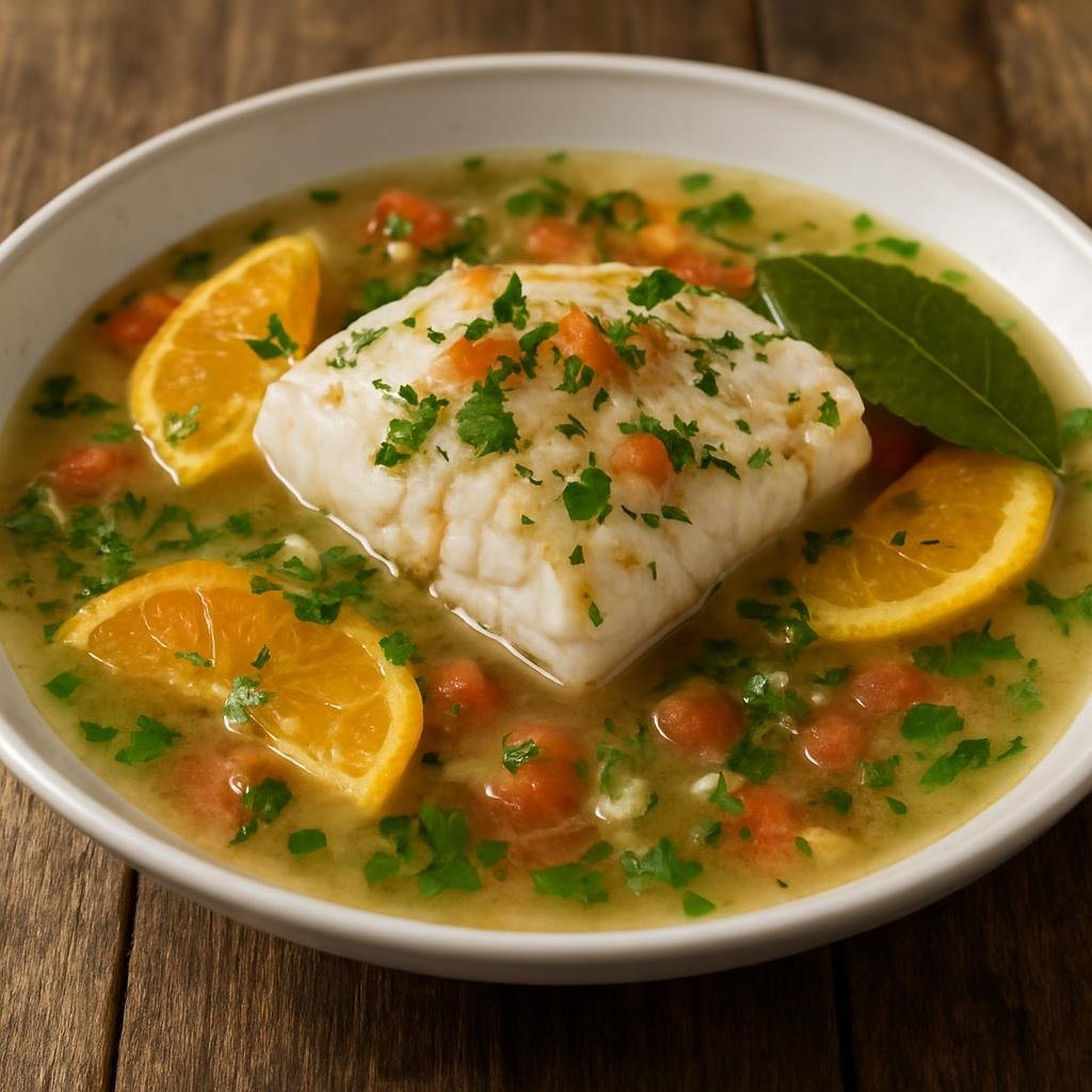 Entree: Saint Martin (French part) – Blaff de Poisson (Creole citrus- and herb-scented poached fish in a clear, spiced broth) recipe