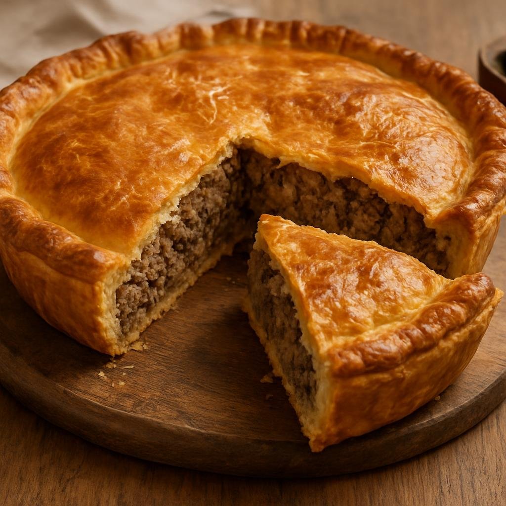 Entree: Saint Pierre and Miquelon – Tourtière (Savory spiced meat pie baked in a shortcrust pastry) recipe