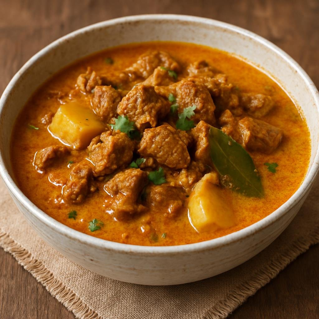 Entree: Indonesia – Aceh – Gulai Kambing Aceh (Acehnese spicy goat curry simmered in coconut milk and warm aromatic spices) recipe