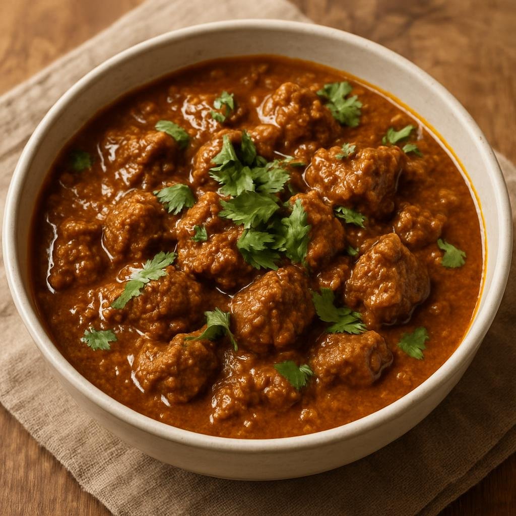 Entree: South Africa – Durban Indian – Durban Curry (Hearty South African Indian-style curry of spiced meat simmered in a fragrant masala sauce) recipe