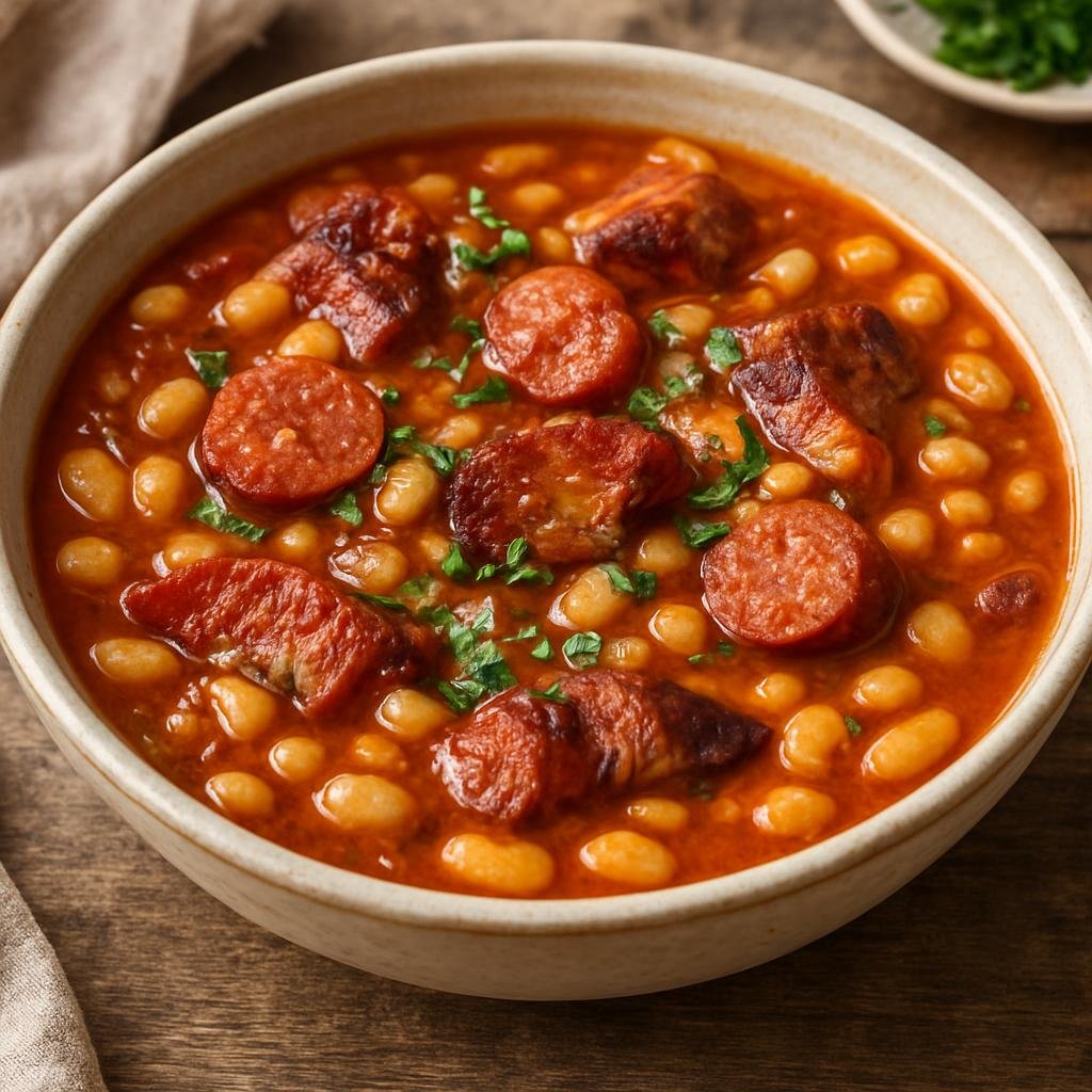 Entree: Serbia – Pasulj (Hearty Serbian bean stew with smoked meats) recipe