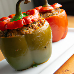 Entrée: United States – Cajun Stuffed Bell Peppers recipe